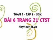 Bài 6 trang 21 Toán 9 tập 1 Chân trời sáng tạo SGK